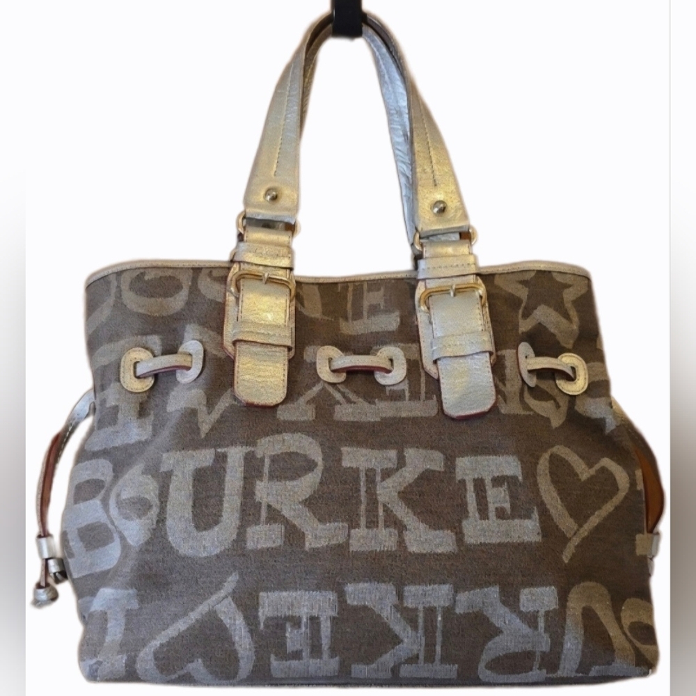 Dooney & Bourke Tan and Cream Graphic Tote